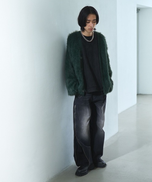 HARE(ハレ)の「SOFTフェイクスウェードプルオーバー(HARE)(スウェット・メンズ・ブラック/グレー/ブルー/イエロー・SMALL/MEDIUM)」の15枚目の写真