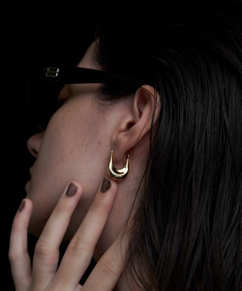 セール】NUANS HOOP PIERCED EARRING/ニュアンスフープピアスト