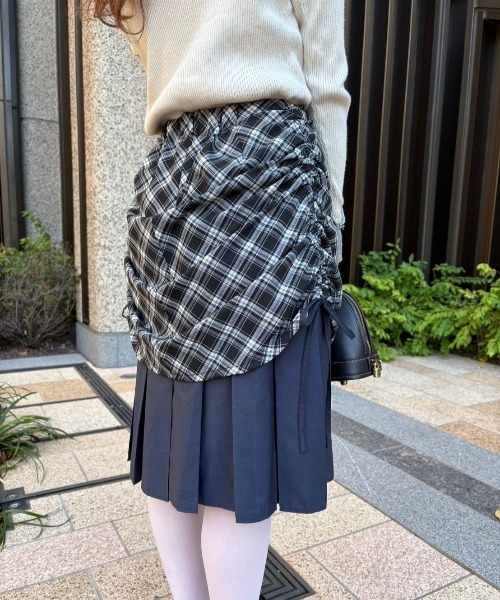 idem（イデム）の「drawstring check pleats skirt / ローウエストドロストスカート（スカート・レディース・グレー/ブラウン/ブラック/その他・FREE）」の17枚目の写真