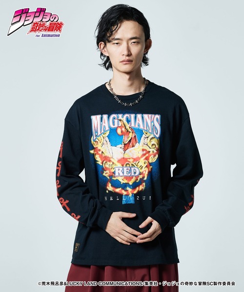 glamb(グラム)の「Magician's Red Long Sleeves T-shirt / マジシャンズレッドロングスリーブTシャツ(Tシャツ/カットソー・メンズ・ホワイト/ブラック・S/M/L/XL)」の4枚目の写真