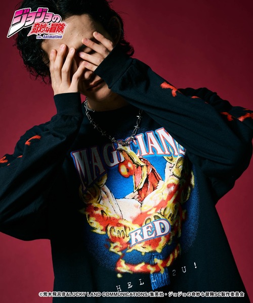 glamb(グラム)の「Magician's Red Long Sleeves T-shirt / マジシャンズレッドロングスリーブTシャツ(Tシャツ/カットソー・メンズ・ホワイト/ブラック・S/M/L/XL)」の7枚目の写真