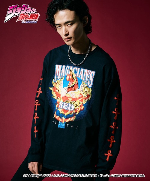 glamb(グラム)の「Magician's Red Long Sleeves T-shirt / マジシャンズレッドロングスリーブTシャツ(Tシャツ/カットソー・メンズ・ホワイト/ブラック・S/M/L/XL)」の8枚目の写真