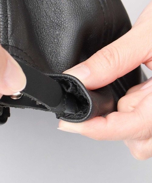 Mr.COVER（ミスターカバー）の「本革 シープレザー ロングビル キャップ（つば長め/深め）（キャップ・メンズ・ブラック・FREE）」の19枚目の写真