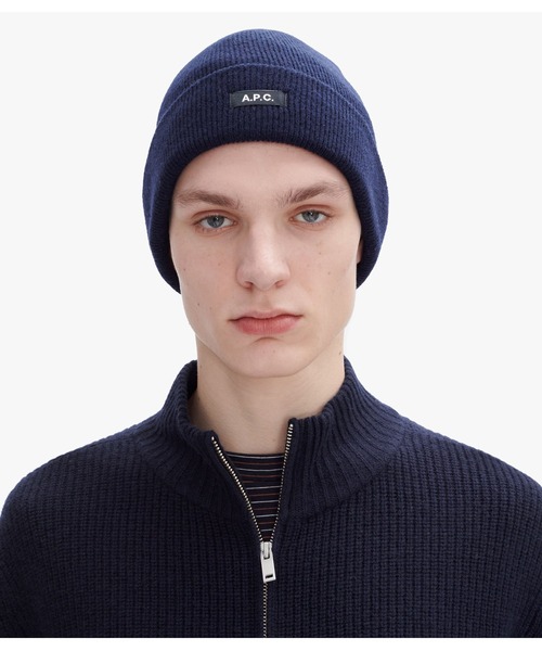 A.P.C.（アーペーセー）の「BONNET AUTUMN  24A（ニットキャップ/ビーニー・レディース・ブラウン系その他/ネイビー/グリーン系その他・M）」の5枚目の写真