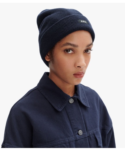 A.P.C.（アーペーセー）の「BONNET AUTUMN  24A（ニットキャップ/ビーニー・レディース・ブラウン系その他/ネイビー/グリーン系その他・M）」の6枚目の写真