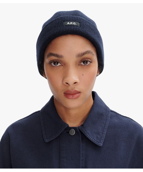 A.P.C.（アーペーセー）の「BONNET AUTUMN  24A（ニットキャップ/ビーニー・レディース・ブラウン系その他/ネイビー/グリーン系その他・M）」の8枚目の写真
