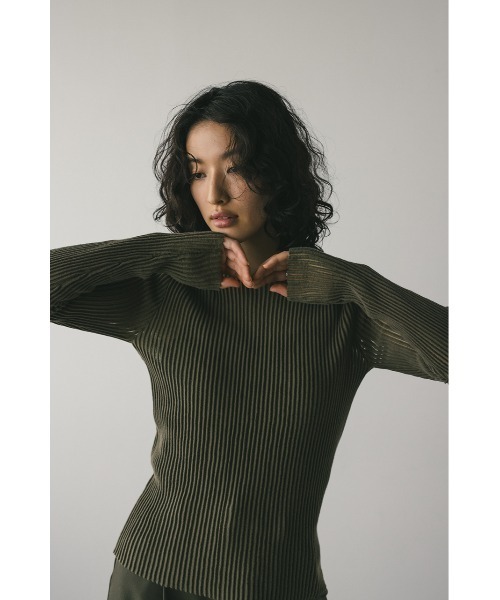 セール】シアーコードニットトップ（ニット/セーター