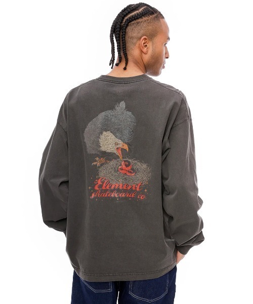 ELEMENT（エレメント）の「ELEMENT メンズ HRTN LS ロンＴ 【2024年秋冬モデル】/エレメントバックプリント長袖ロンT（Tシャツ/カットソー・メンズ・ホワイト/スミクロ/ブラック・MEDIUM/LARGE/X-LARGE）」の22枚目の写真