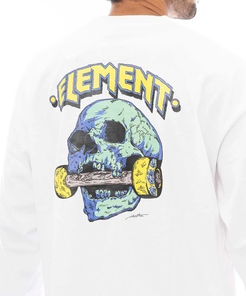 ELEMENT（エレメント）の「ELEMENT メンズ HRTN LS ロンＴ 【2024年秋冬モデル】/エレメントバックプリント長袖ロンT（Tシャツ/カットソー・メンズ・ホワイト/スミクロ/ブラック・MEDIUM/LARGE/X-LARGE）」の8枚目の写真