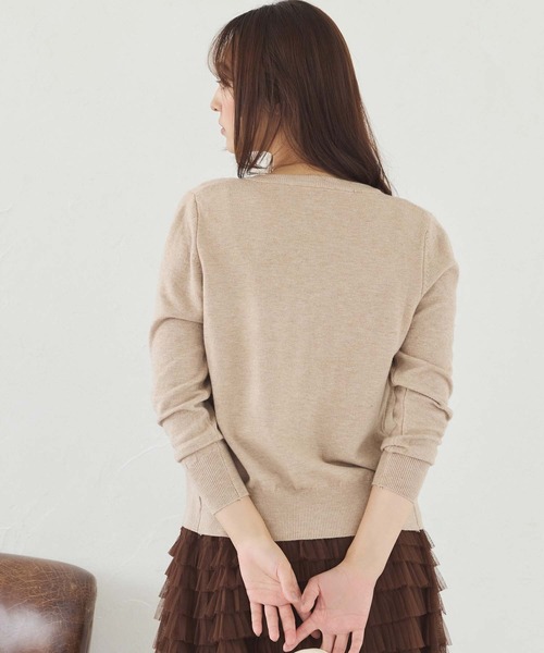 fifth(フィフス)の「パールボタンニットカーディガン(カーディガン/ボレロ・レディース・ブラック/アイボリー/ベージュ/グレー・M)」の15枚目の写真