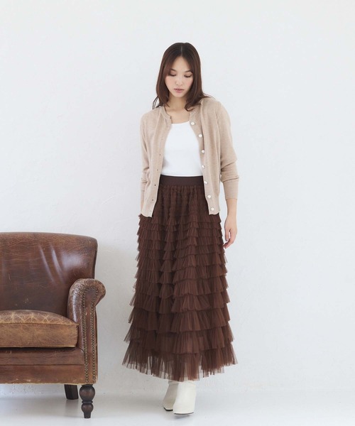 fifth(フィフス)の「パールボタンニットカーディガン(カーディガン/ボレロ・レディース・ブラック/アイボリー/ベージュ/グレー・M)」の16枚目の写真