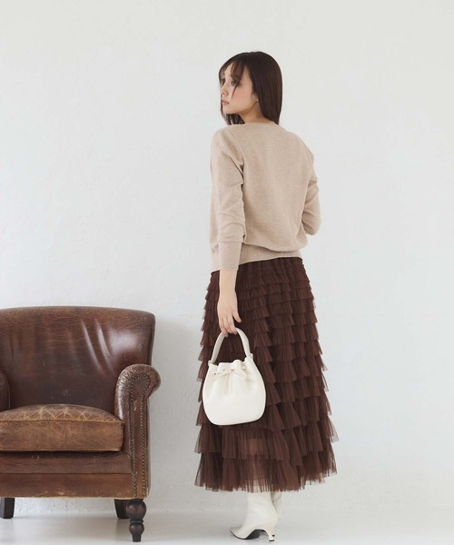 fifth(フィフス)の「パールボタンニットカーディガン(カーディガン/ボレロ・レディース・ブラック/アイボリー/ベージュ/グレー・M)」の18枚目の写真