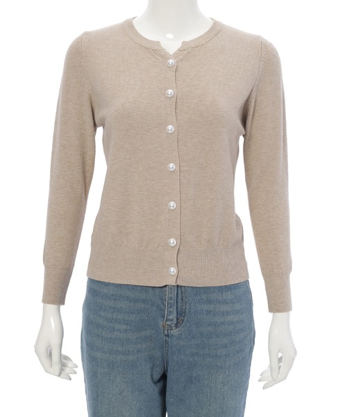 fifth(フィフス)の「パールボタンニットカーディガン(カーディガン/ボレロ・レディース・ブラック/アイボリー/ベージュ/グレー・M)」の22枚目の写真