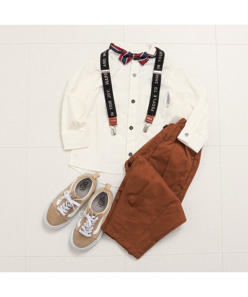 BREEZE（ブリーズ）の「ノーカラーシャツ（シャツ/ブラウス・キッズ・その他3/ストライプ/オフホワイト・90/100/110/120/130/140）」の8枚目の写真