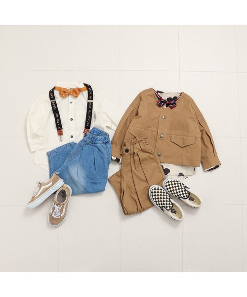 BREEZE（ブリーズ）の「ノーカラーシャツ（シャツ/ブラウス・キッズ・その他3/ストライプ/オフホワイト・90/100/110/120/130/140）」の9枚目の写真