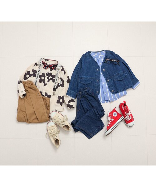 BREEZE（ブリーズ）の「ノーカラーシャツ（シャツ/ブラウス・キッズ・その他3/ストライプ/オフホワイト・90/100/110/120/130/140）」の10枚目の写真