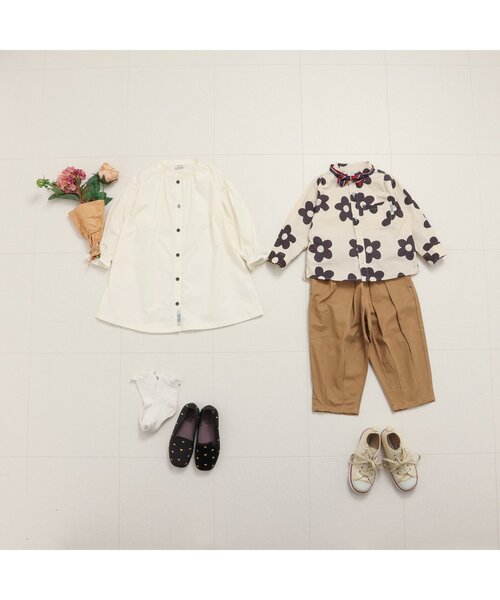 BREEZE（ブリーズ）の「ノーカラーシャツ（シャツ/ブラウス・キッズ・その他3/ストライプ/オフホワイト・90/100/110/120/130/140）」の11枚目の写真