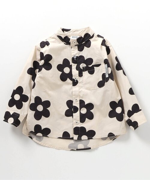 BREEZE（ブリーズ）の「ノーカラーシャツ（シャツ/ブラウス・キッズ・その他3/ストライプ/オフホワイト・90/100/110/120/130/140）」の13枚目の写真