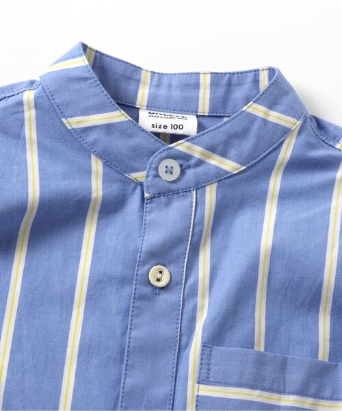 BREEZE（ブリーズ）の「ノーカラーシャツ（シャツ/ブラウス・キッズ・その他3/ストライプ/オフホワイト・90/100/110/120/130/140）」の21枚目の写真