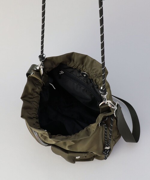 coen（コーエン）の「サテンドローストリング2WAYバッグ（ショルダーバッグ・レディース・ブラック/オリーブ・FREE）」の6枚目の写真