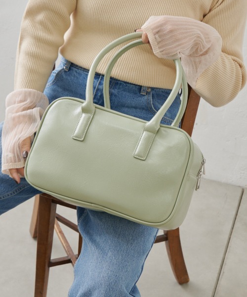 CIAOPANIC TYPY（チャオパニックティピー）の「スクエアボストン2WAYBAG（ボストンバッグ・レディース・シルバー/ミント/ブラウン/ブラック・ONE SIZE）」の4枚目の写真