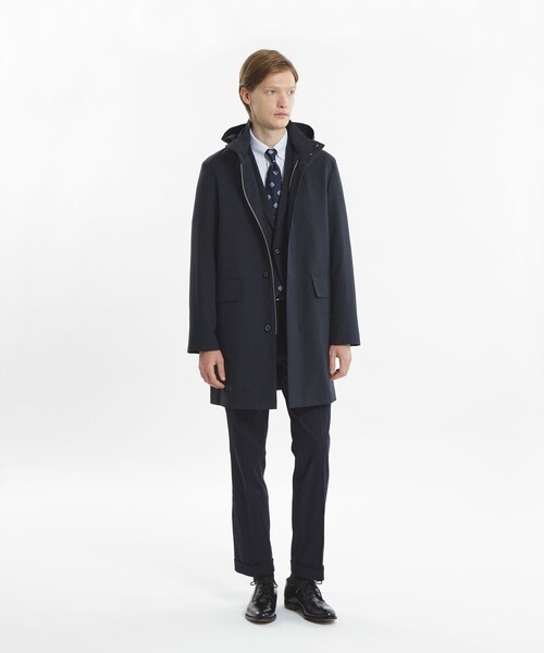 MACKINTOSH PHILOSOPHY(マッキントッシュ フィロソフィー)の「バックコーティングツイル BELFAST(ベルファスト)(モッズコート・メンズ・ブラック/ダークネイビー・38/40/42)」の4枚目の写真