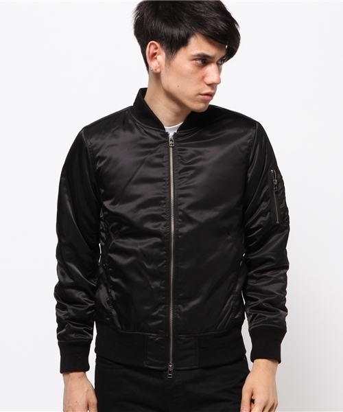 SHIPS JET BLUE（シップスジェットブルー）の「SHIPS JET BLUE: MA-1 15FW■（ブルゾン・メンズ・ブラック/オリーブ/ネイビー/ダークブルー/ダークオリーブ/ライトオリーブ・LARGE/SMALL/MEDIUM）」の2枚目の写真