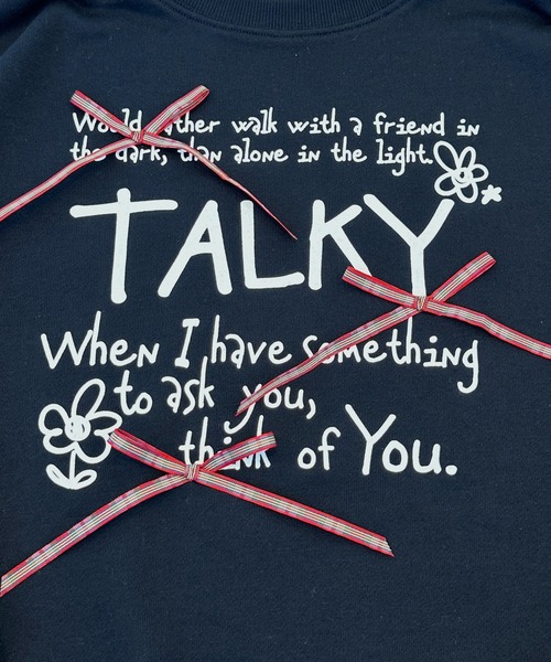 kutir（クティール）の「チェックリボンロゴスウェット/トレーナー（スウェット・レディース・オフホワイト/ネイビー/オートミール/レッド・FREE）」の15枚目の写真