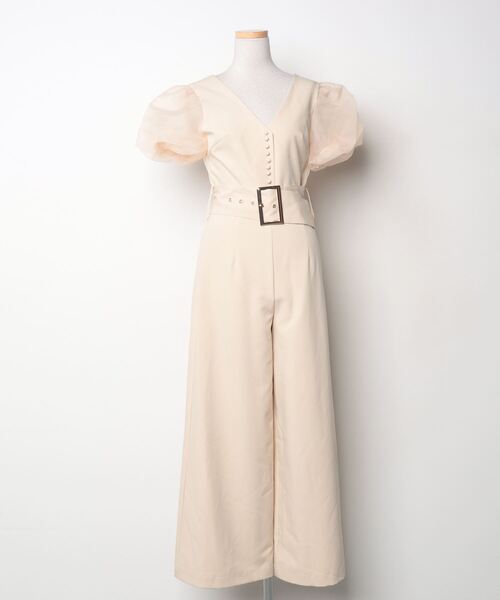 7未使用級　エイミーイストワール　シアースリーブバックル　オールインワン　M 7未使用級 エイミーイストワール シアースリーブバックル