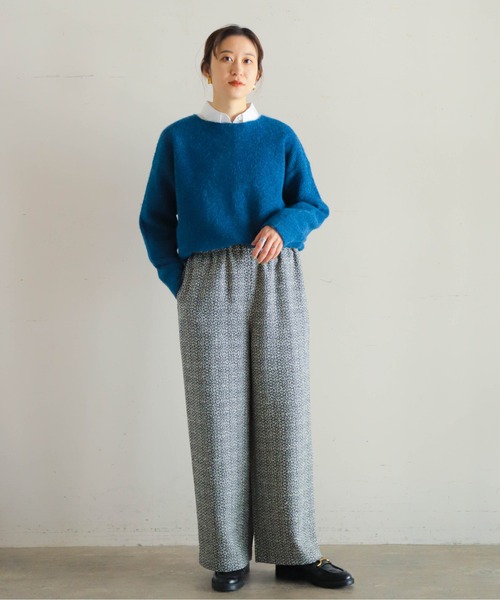 NOMBRE IMPAIR（ノンブルアンペール）の「MIXツイード　イージーパンツ（その他パンツ・レディース・ホワイト/ブラウン・FREE）」の18枚目の写真