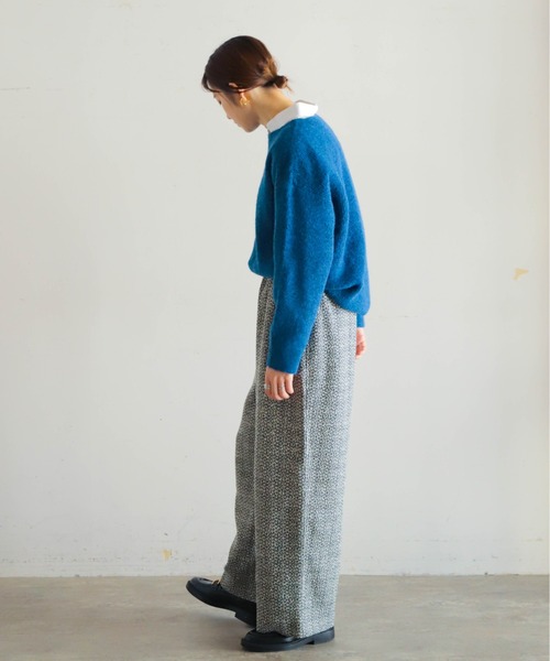 NOMBRE IMPAIR（ノンブルアンペール）の「MIXツイード　イージーパンツ（その他パンツ・レディース・ホワイト/ブラウン・FREE）」の17枚目の写真