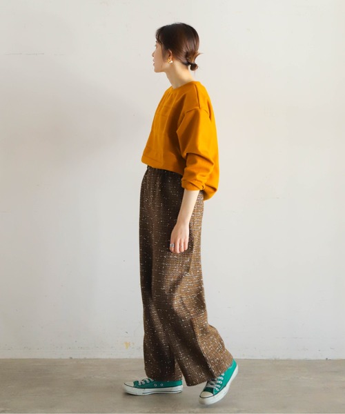 NOMBRE IMPAIR（ノンブルアンペール）の「MIXツイード　イージーパンツ（その他パンツ・レディース・ホワイト/ブラウン・FREE）」の21枚目の写真