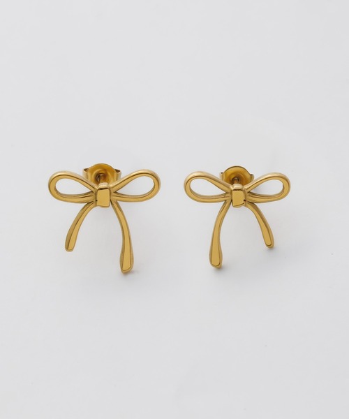 ciite' surgical stainless(シーテサージカルステンレス)の「【 金属アレルギー対応 】 リボンピアス サージカルステンレス (両耳用)(ピアス(両耳用)・レディース・ゴールド/シルバー/ピンクゴールド・FREE)」の13枚目の写真