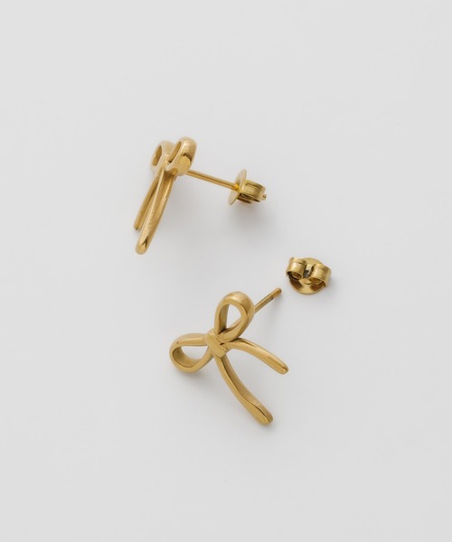 ciite' surgical stainless(シーテサージカルステンレス)の「【 金属アレルギー対応 】 リボンピアス サージカルステンレス (両耳用)(ピアス(両耳用)・レディース・ゴールド/シルバー/ピンクゴールド・FREE)」の14枚目の写真