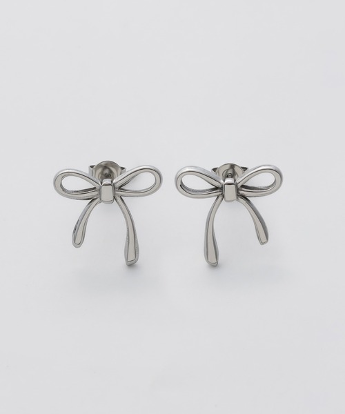 ciite' surgical stainless(シーテサージカルステンレス)の「【 金属アレルギー対応 】 リボンピアス サージカルステンレス (両耳用)(ピアス(両耳用)・レディース・ゴールド/シルバー/ピンクゴールド・FREE)」の15枚目の写真