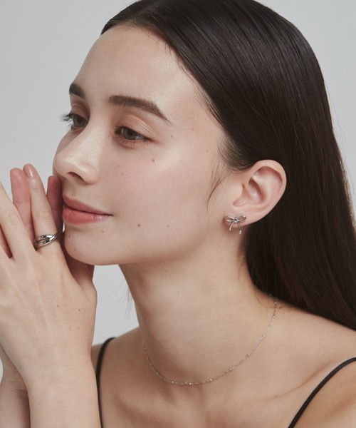 ciite' surgical stainless(シーテサージカルステンレス)の「【 金属アレルギー対応 】 リボンピアス サージカルステンレス (両耳用)(ピアス(両耳用)・レディース・ゴールド/シルバー/ピンクゴールド・FREE)」の22枚目の写真