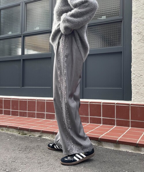 Splus グレー サイドストライプ パンツ Splus グレー サイドストライプ パンツ Splus グレー サイドストライプ