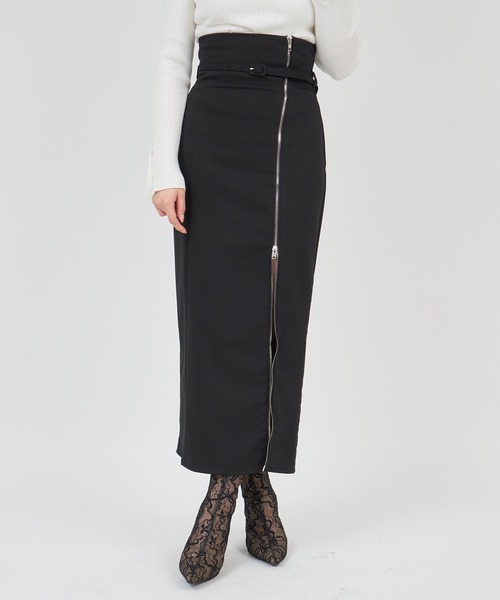 ROYAL PARTY（ロイヤルパーティー）の「ハイウエストダブルZIPタイトスカート（スカート・レディース・ピンク/ブラック/グレー・FREE）」の16枚目の写真