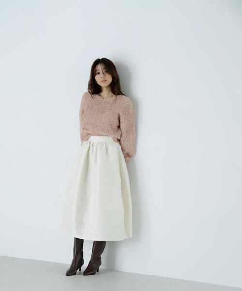 NATURAL BEAUTY BASIC（ナチュラルビューティーベーシック）の「◇ラメシャギーニット（ニット/セーター・レディース・ピンク/ベージュ/チャコールグレー・FREE）」の11枚目の写真