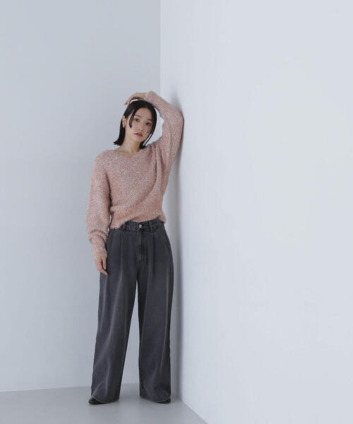 NATURAL BEAUTY BASIC（ナチュラルビューティーベーシック）の「◇ラメシャギーニット（ニット/セーター・レディース・ピンク/ベージュ/チャコールグレー・FREE）」の13枚目の写真