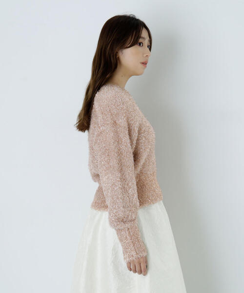 NATURAL BEAUTY BASIC（ナチュラルビューティーベーシック）の「◇ラメシャギーニット（ニット/セーター・レディース・ピンク/ベージュ/チャコールグレー・FREE）」の15枚目の写真