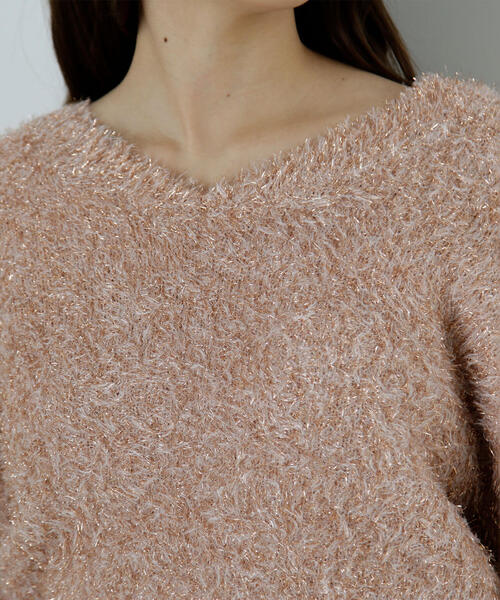 NATURAL BEAUTY BASIC（ナチュラルビューティーベーシック）の「◇ラメシャギーニット（ニット/セーター・レディース・ピンク/ベージュ/チャコールグレー・FREE）」の17枚目の写真