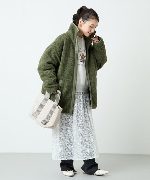 限定展開 スタンドカラー リバーシブル ボア ブルゾン（ブルゾン）｜FREAK'S STORE（フリークスストア） 7,648円