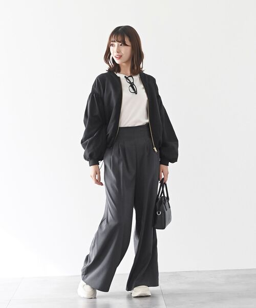 rps（アールピーエス）の「袖シャーリングＭＡ－１（MA-1・レディース・ブラック/グレー/カーキ・フリー）」の12枚目の写真