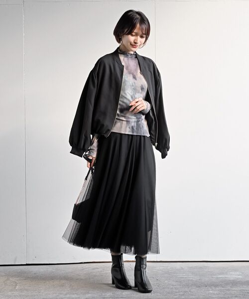 rps（アールピーエス）の「袖シャーリングＭＡ－１（MA-1・レディース・ブラック/グレー/カーキ・フリー）」の20枚目の写真