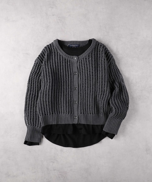 Right-on（ライトオン）の「【HONEYSUCKLE ROSE】スパンコールカーデレイヤード（アンサンブル・レディース・ダークグレー/オフホワイト・M/L/XL/S）」の20枚目の写真