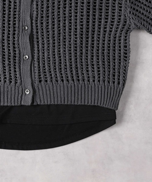 Right-on（ライトオン）の「【HONEYSUCKLE ROSE】スパンコールカーデレイヤード（アンサンブル・レディース・ダークグレー/オフホワイト・M/L/XL/S）」の18枚目の写真