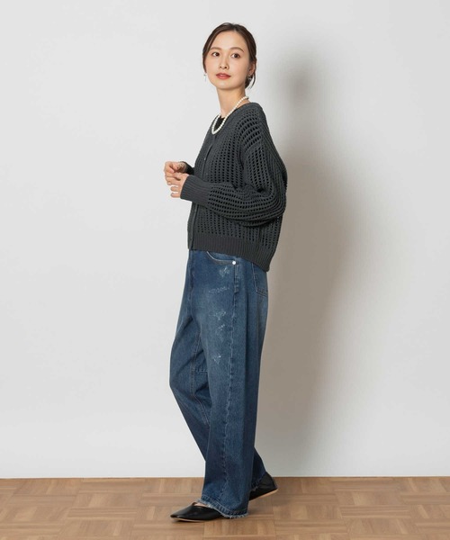 Right-on（ライトオン）の「【HONEYSUCKLE ROSE】スパンコールカーデレイヤード（アンサンブル・レディース・ダークグレー/オフホワイト・M/L/XL/S）」の7枚目の写真