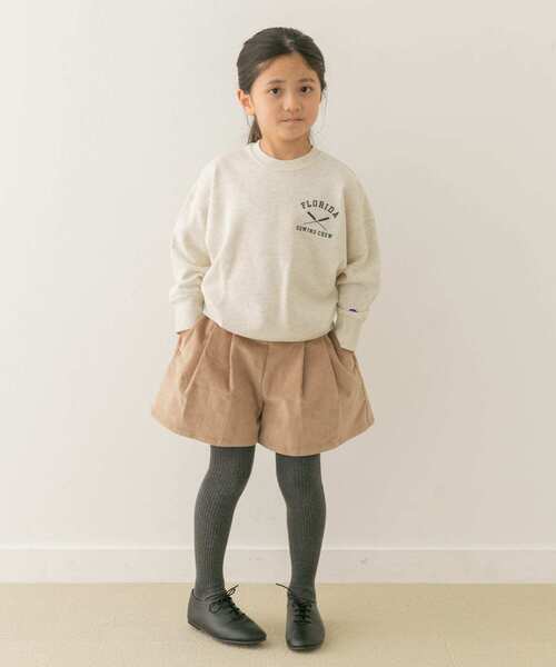 URBAN RESEARCH DOORS（アーバンリサーチドアーズ）の「『WEB/一部店舗限定サイズ』コーデュロイWタックキュロット(KIDS)（その他パンツ・キッズ・アイボリー/ブラウン系その他・105/120/135/150）」の14枚目の写真