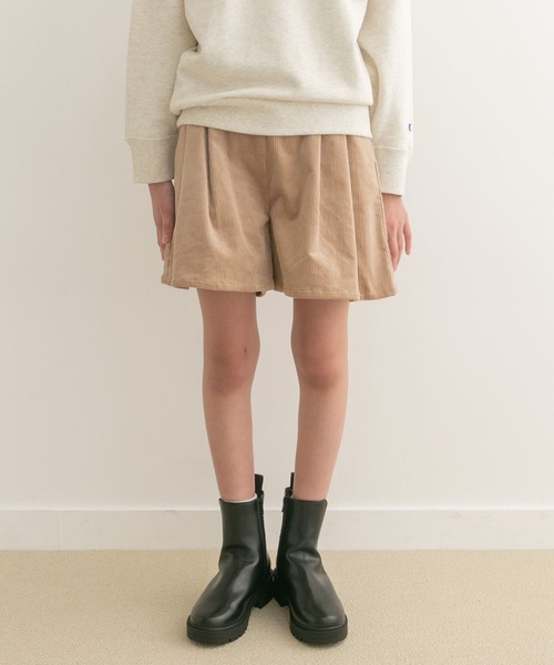 URBAN RESEARCH DOORS（アーバンリサーチドアーズ）の「『WEB/一部店舗限定サイズ』コーデュロイWタックキュロット(KIDS)（その他パンツ・キッズ・アイボリー/ブラウン系その他・105/120/135/150）」の17枚目の写真